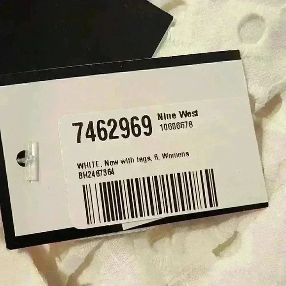 Nine West Ivory Eyelet Notch Blazer One button Sz 6 US - Picture 10 of 14